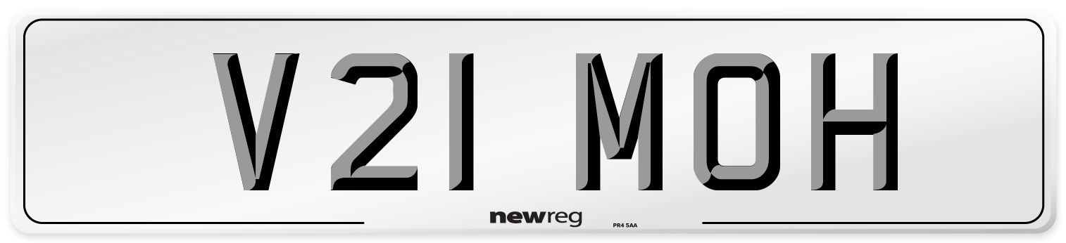 V21 MOH Number Plate from New Reg